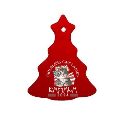 Cat Lady Fun Childless Cat Ladies 2024 Ceramic Tree Ornament