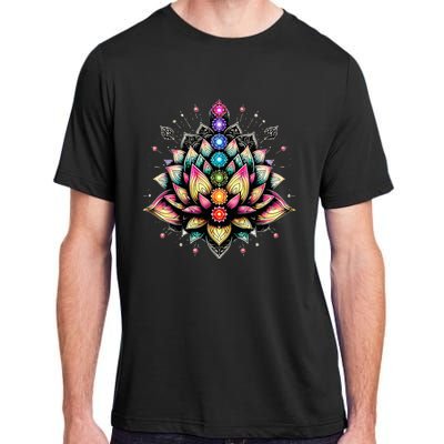 Chakra Lotus Flower Spiritual Yoga Lover Adult ChromaSoft Performance T-Shirt