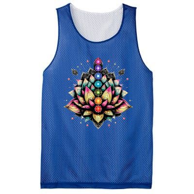 Chakra Lotus Flower Spiritual Yoga Lover Mesh Reversible Basketball Jersey Tank