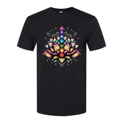 Chakra Lotus Flower Spiritual Yoga Lover Softstyle CVC T-Shirt