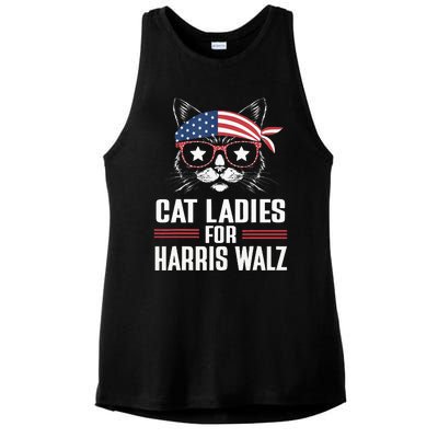 Cat Ladies For Harris Waltz Cat 2024 Ladies PosiCharge Tri-Blend Wicking Tank