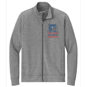 Cat Ladies For Kamala Funny Cat President Kamalaharris 2024 Stretch Full-Zip Cadet Jacket