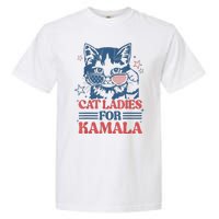 Cat Ladies For Kamala Funny Cat President Kamalaharris 2024 Garment-Dyed Heavyweight T-Shirt