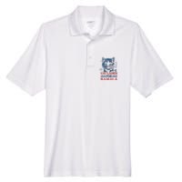 Cat Ladies For Kamala Funny Cat President Kamalaharris 2024 Men's Origin Performance Pique Polo