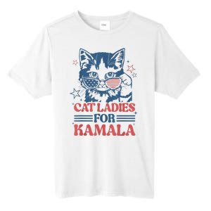 Cat Ladies For Kamala Funny Cat President Kamalaharris 2024 Tall Fusion ChromaSoft Performance T-Shirt