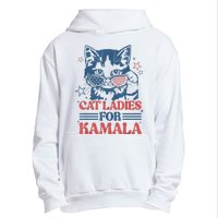 Cat Ladies For Kamala Funny Cat President Kamalaharris 2024 Urban Pullover Hoodie