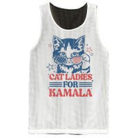 Cat Ladies For Kamala Funny Cat President Kamalaharris 2024 Mesh Reversible Basketball Jersey Tank