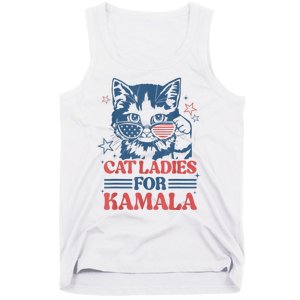 Cat Ladies For Kamala Funny Cat President Kamalaharris 2024 Tank Top