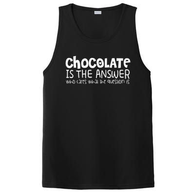 Chocolate Lover Funny Chocolate Is The Answer Gift PosiCharge Competitor Tank