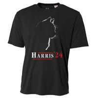 Cat Ladies For Kamala Funny Cat 2024 President Kamalaharris Cooling Performance Crew T-Shirt