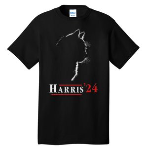 Cat Ladies For Kamala Funny Cat 2024 President Kamalaharris Tall T-Shirt