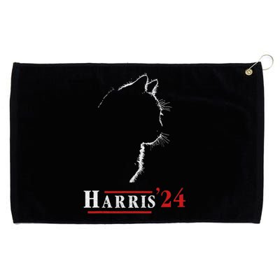 Cat Ladies For Kamala Funny Cat 2024 President Kamalaharris Grommeted Golf Towel