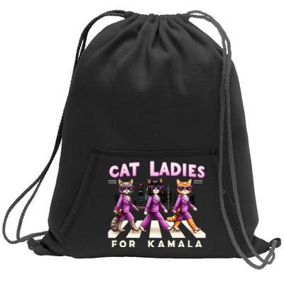 Cat Ladies For Kamala Sweatshirt Cinch Pack Bag