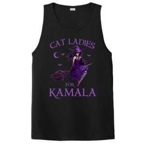 Cat Ladies For Kamala Harris 2024 Witches Harris Halloween PosiCharge Competitor Tank