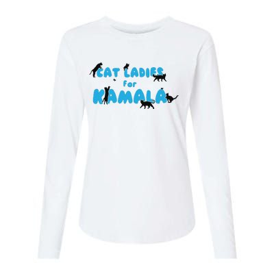 Cat Ladies For Kamala Childless Cat Ladies Womens Cotton Relaxed Long Sleeve T-Shirt