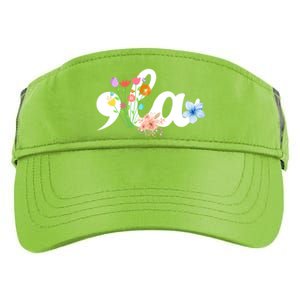 Comma La Floral Kamala Harris President 2024 Coma La Flowers Cool Gift Adult Drive Performance Visor