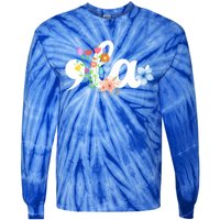 Comma La Floral Kamala Harris President 2024 Coma La Flowers Cool Gift Tie-Dye Long Sleeve Shirt