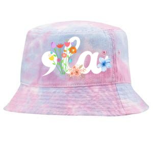 Comma La Floral Kamala Harris President 2024 Coma La Flowers Cool Gift Tie-Dyed Bucket Hat