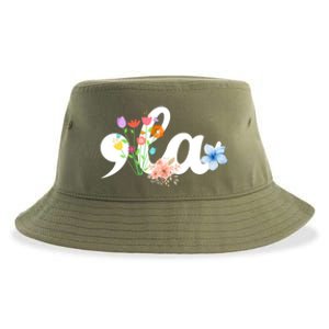 Comma La Floral Kamala Harris President 2024 Coma La Flowers Cool Gift Sustainable Bucket Hat