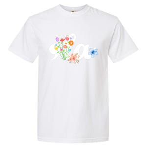 Comma La Floral Kamala Harris President 2024 Coma La Flowers Cool Gift Garment-Dyed Heavyweight T-Shirt