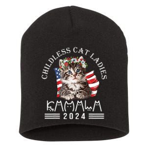 Cat Lady Fun Childless Cat Ladies 2024 Short Acrylic Beanie