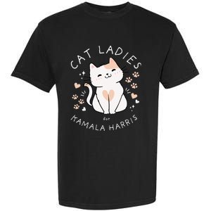 Cat Ladies For Kamala Harris Garment-Dyed Heavyweight T-Shirt