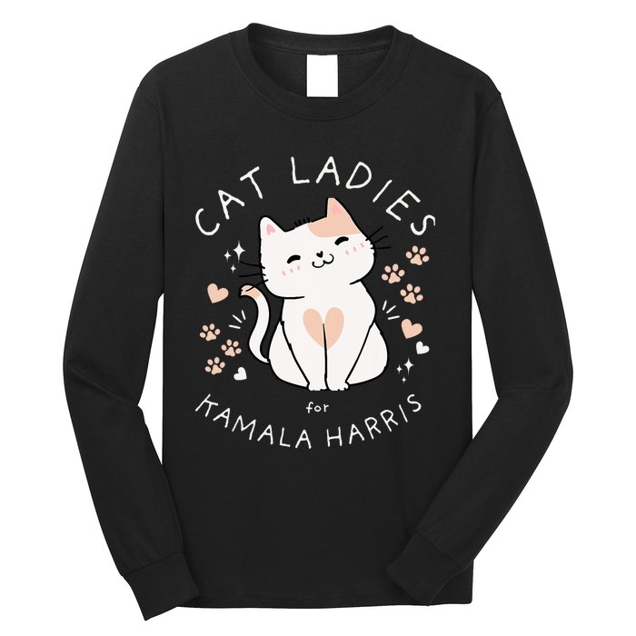 Cat Ladies For Kamala Harris Long Sleeve Shirt