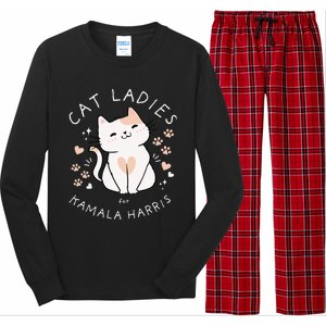 Cat Ladies For Kamala Harris Long Sleeve Pajama Set