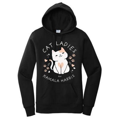 Cat Ladies For Kamala Harris Women's Pullover Hoodie