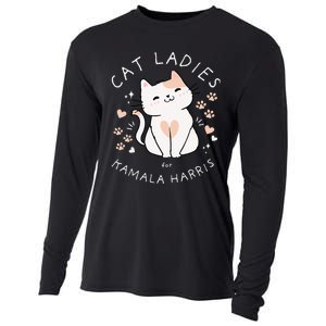 Cat Ladies For Kamala Harris Cooling Performance Long Sleeve Crew