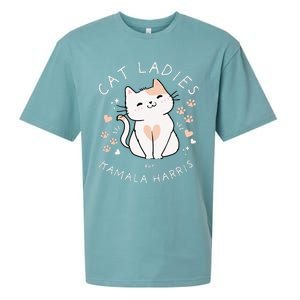 Cat Ladies For Kamala Harris Sueded Cloud Jersey T-Shirt