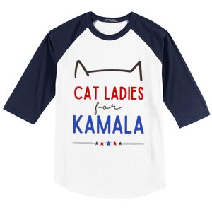 Cat Ladies For Kamala Cat Lady For Women Feminist Baseball Sleeve Shirt