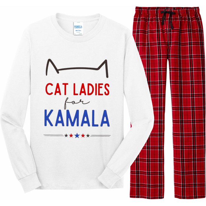 Cat Ladies For Kamala Cat Lady For Women Feminist Long Sleeve Pajama Set