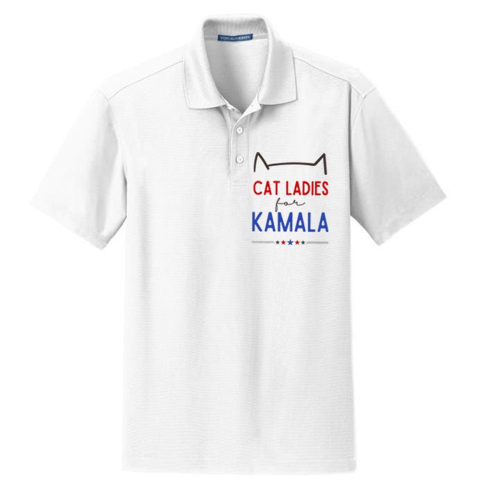 Cat Ladies For Kamala Cat Lady For Women Feminist Dry Zone Grid Polo