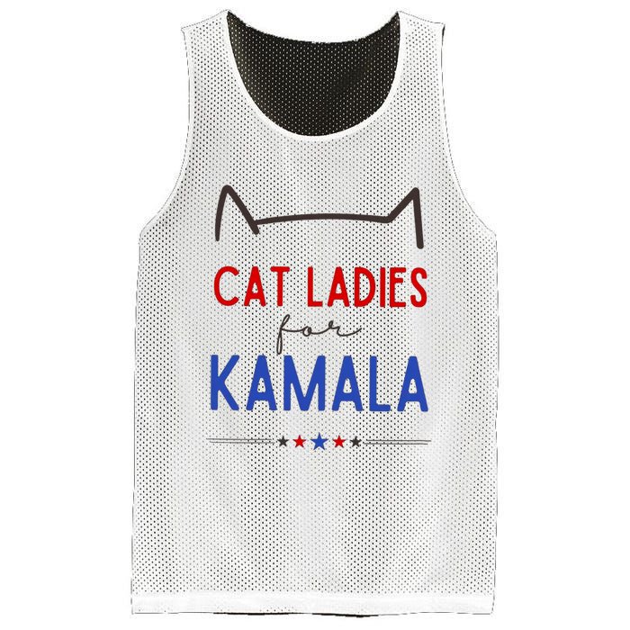 Cat Ladies For Kamala Cat Lady For Women Feminist Mesh Reversible Basketball Jersey Tank