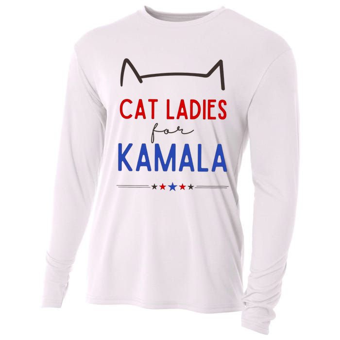 Cat Ladies For Kamala Cat Lady For Women Feminist Cooling Performance Long Sleeve Crew