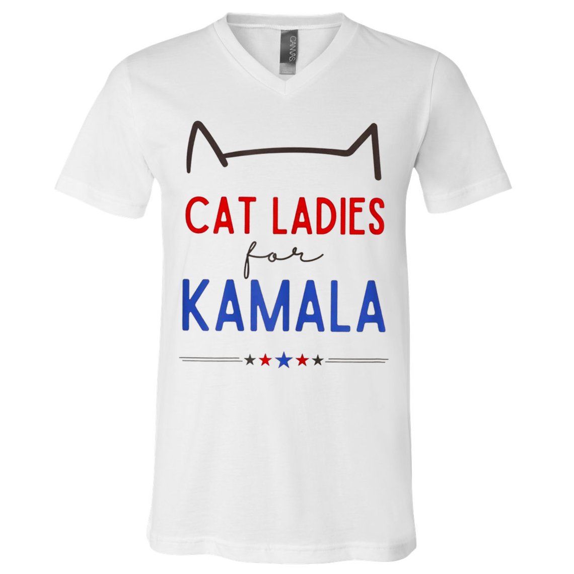 Cat Ladies For Kamala Cat Lady For Women Feminist V-Neck T-Shirt
