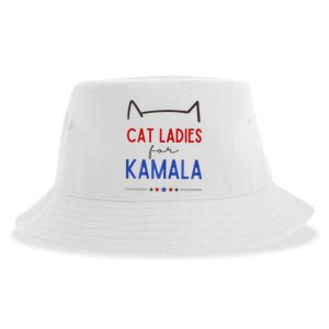 Cat Ladies For Kamala Cat Lady For Women Feminist Sustainable Bucket Hat