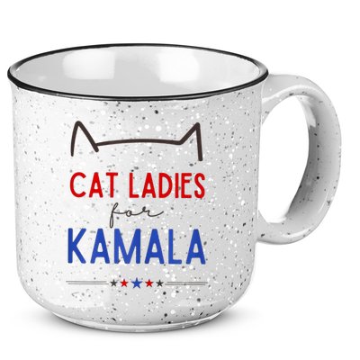 Cat Ladies For Kamala Cat Lady For Women Feminist 15oz Campfire Ceramic Mug