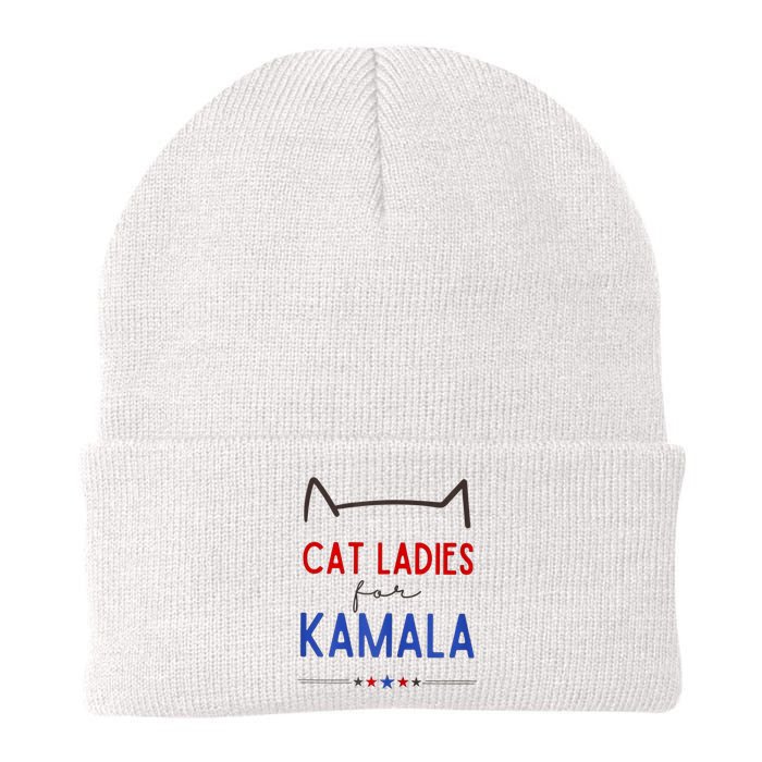 Cat Ladies For Kamala Cat Lady For Women Feminist Knit Cap Winter Beanie