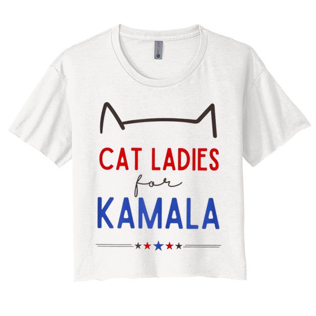 Cat Ladies For Kamala Cat Lady For Women Feminist Crop Top