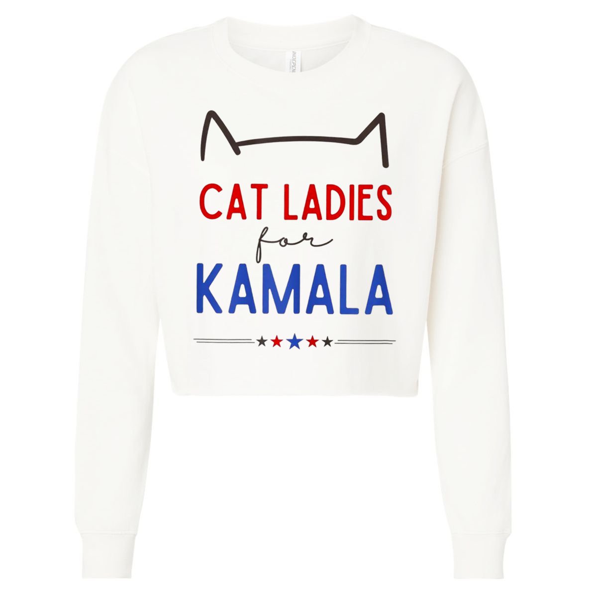 Cat Ladies For Kamala Cat Lady For Women Feminist Cropped Pullover Crew