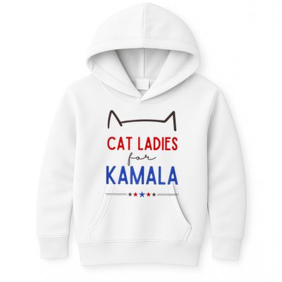 Cat Ladies For Kamala Cat Lady For Women Feminist Kids Hoodie