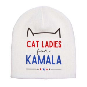 Cat Ladies For Kamala Cat Lady For Women Feminist Short Acrylic Beanie