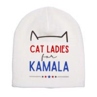 Cat Ladies For Kamala Cat Lady For Women Feminist Short Acrylic Beanie