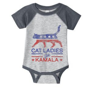 Cat Ladies For Kamala Funny Democrat Cat For Cat Lady Infant Baby Jersey Bodysuit