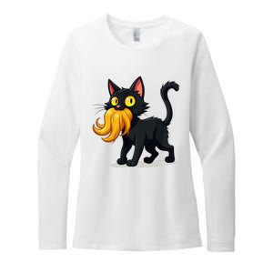 Cat Ladies For Kamala Harris Donald Trump 2024 Sarcastic Womens CVC Long Sleeve Shirt