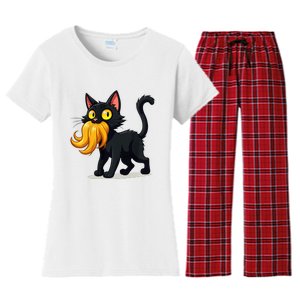 Cat Ladies For Kamala Harris Donald Trump 2024 Sarcastic Women's Flannel Pajama Set