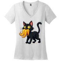 Cat Ladies For Kamala Harris Donald Trump 2024 Sarcastic Women's V-Neck T-Shirt