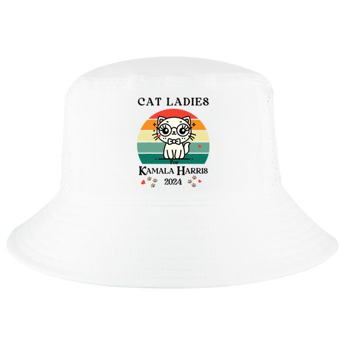 Cat Ladies For Kamala Harris Cool Comfort Performance Bucket Hat